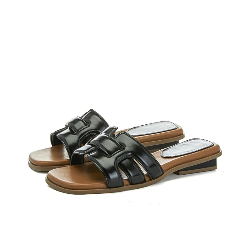 APRHE Slide Slippers Women's Black/Beige-2