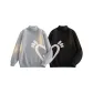 Light Gray (M02 Large Fleece Heart Bottom Left)+Black (M02 Large Fleece Heart Bottom Right)