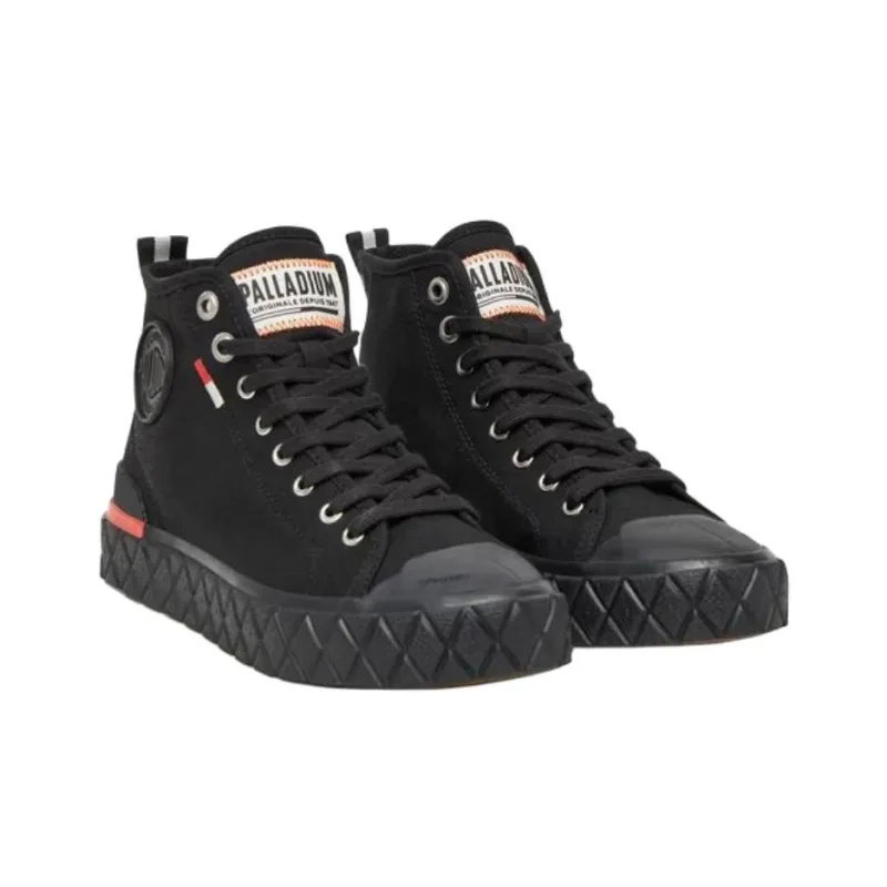 Palladium Palla Ace Anti Slip Wear Resistant High Top Skateboard Shoes Unisex Black-1