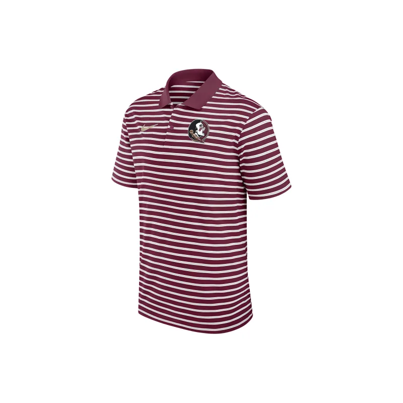 Nike Florida State Seminoles Primetime Victory Striped Men's Nike Dri FIT College Polo-0