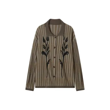 WULISHAONIAN Knitwear Unisex Brown Green