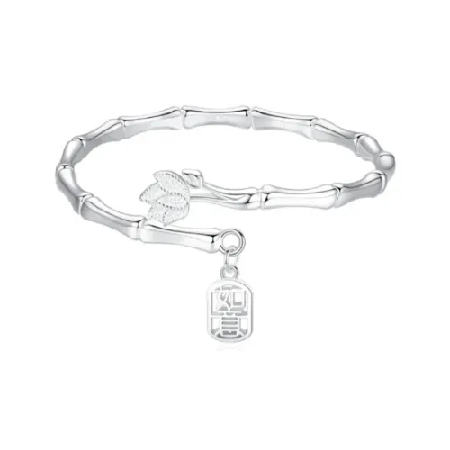 Old Qingyun Silver Building 999 Fine Silver Bangles Women's