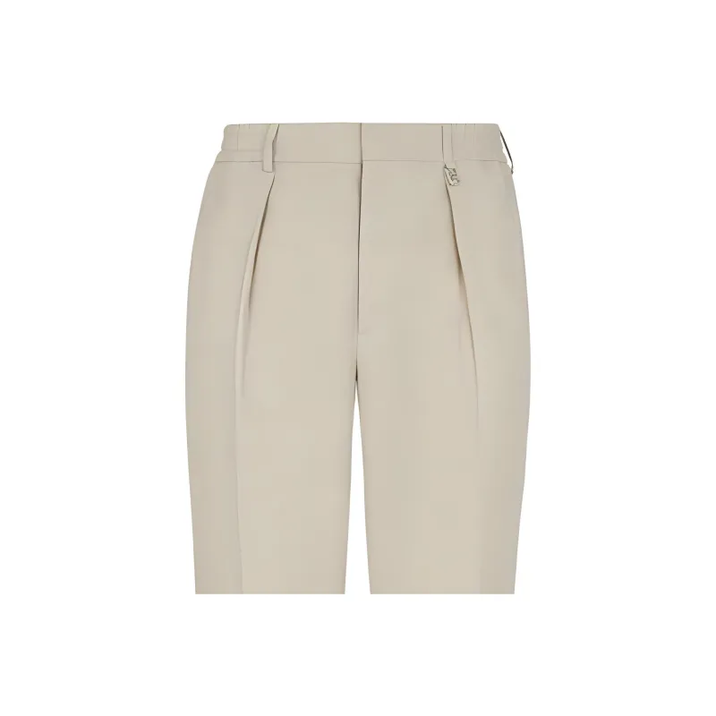 FENDI Elastic Waist Straight Leg Trousers-3
