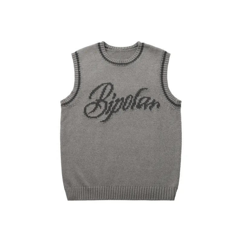 BIPOLAR Tank Top Knitwear Unisex Light Gray Green-0