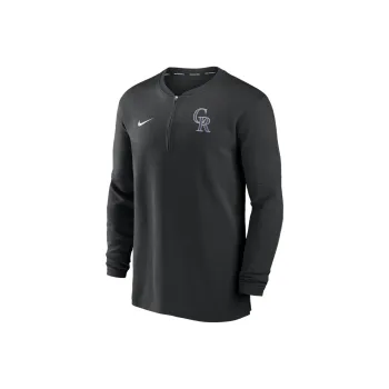 Nike Colorado Rockies Authentic Collection Game Time Men's Nike Dri FIT Mlb 1/2 Zip Long Sleeve Top