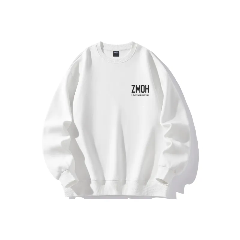 ZMOH Fleece Lined Crew Neck Sweatshirt Unisex Couple's-16