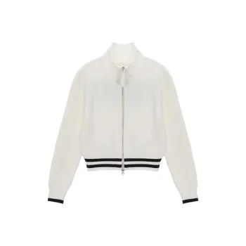 MATIN KIM Spell Point Stripe Knit Cardigan