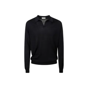 JOHN SMEDLEY Polo Shirt Men's Dark Blue