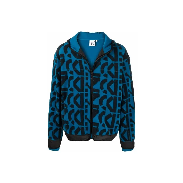 KENZO Allover Monogram Zipped Hoodie-0