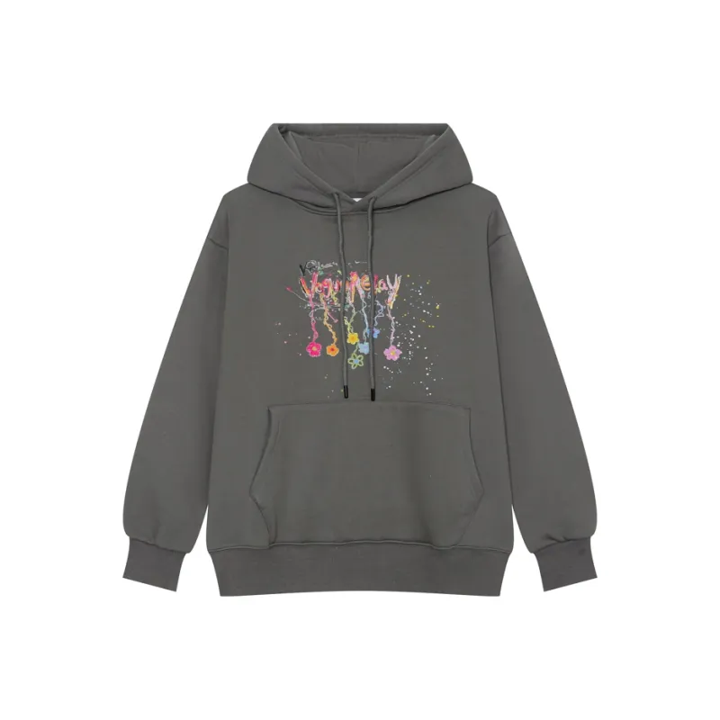 Voguo Relay Thickened And Fleece Lined Long Sleeved Sweatshirt Unisex-5