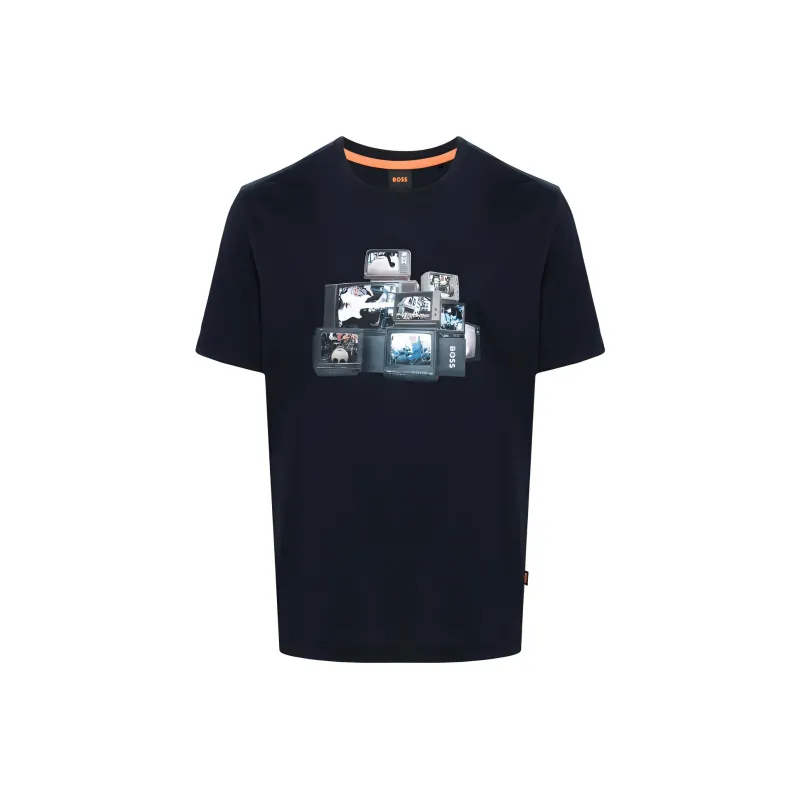 HUGO BOSS SS24 T Shirt Men's Blue-0