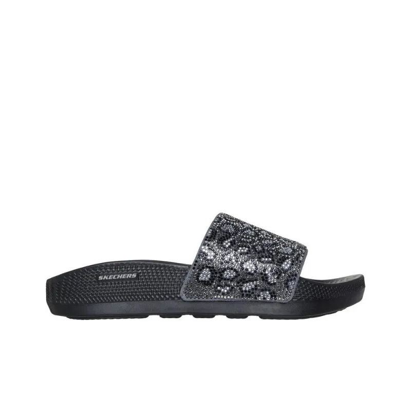 Skechers Cushioning Slide Slippers Women's Black-1