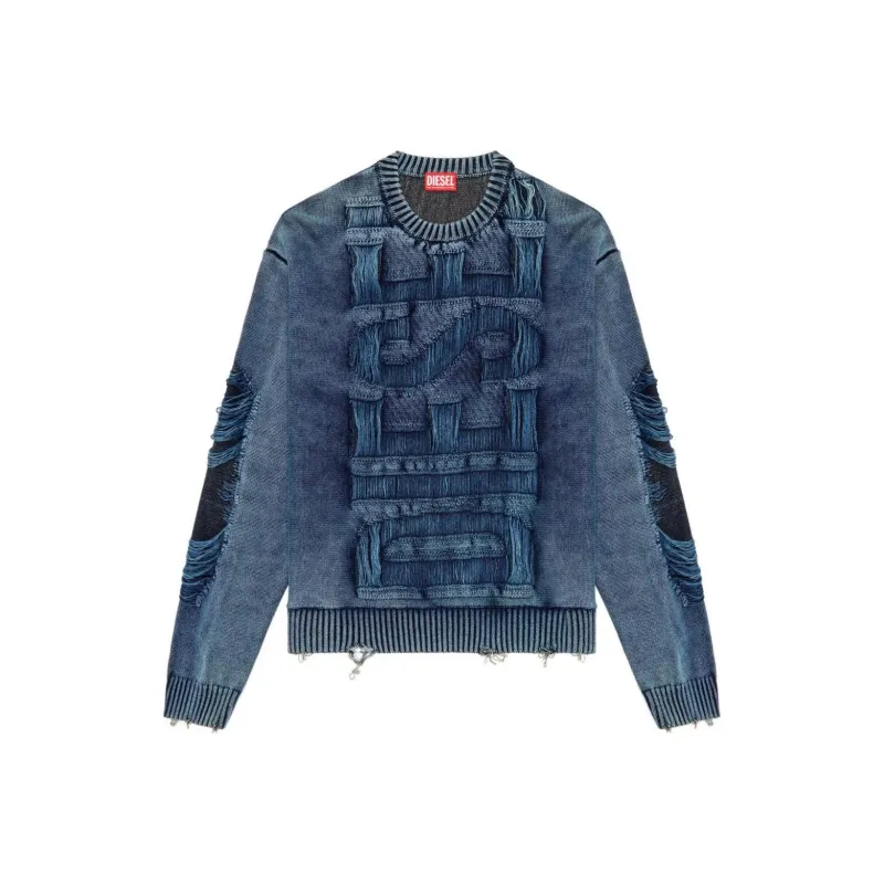 DIESEL Destroyed Knitted Jumper-0