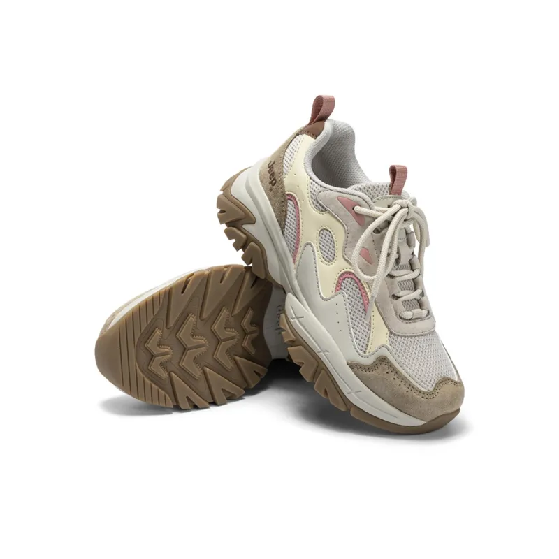 Jeep Cushioning, Abrasion Resistant, Breathable, Height Increasing Low Top Chunky Sneakers Women's-2