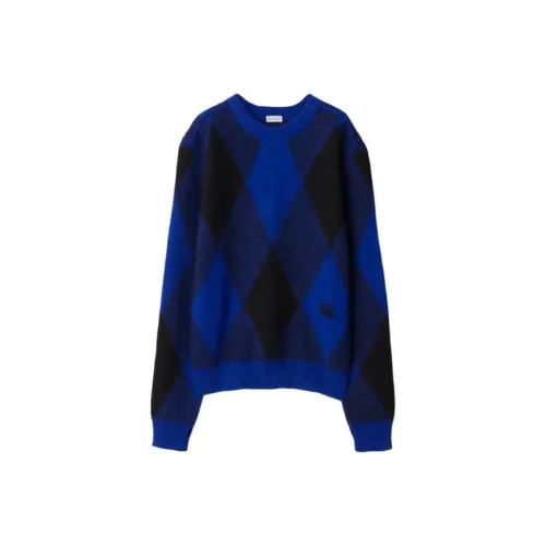 Burberry Argyle Wool Sweater Knitwear Men's Blue