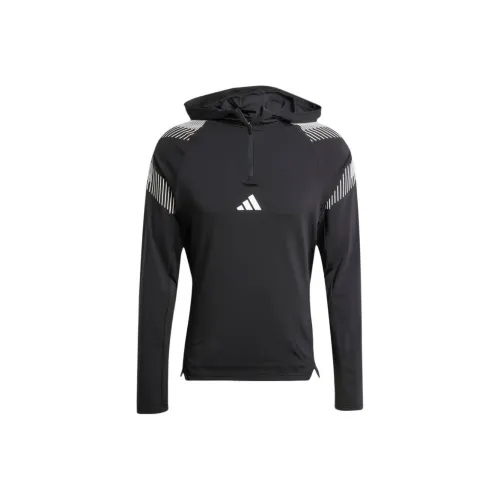 Adidas Free Shipping With AdiClub Pro Series Quarter Zip Hooded Track Jacket