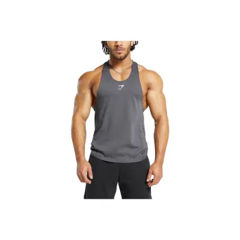 GYMSHARK Tank Tops Men Gray