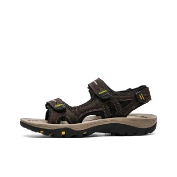 Mulinsen Beach Sandals Men Dark Brown/Black/Green