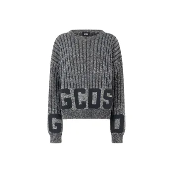 GCDS Logo Intarsia Knit Crewneck Jumper
