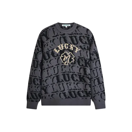 FAIRWHALE sweater White Unisex Dark Gray