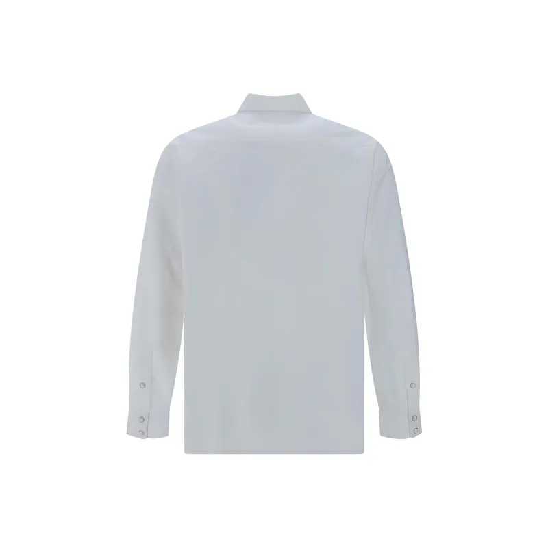 PALM ANGELS Monogram Embroidered Streight Hem Shirt-1