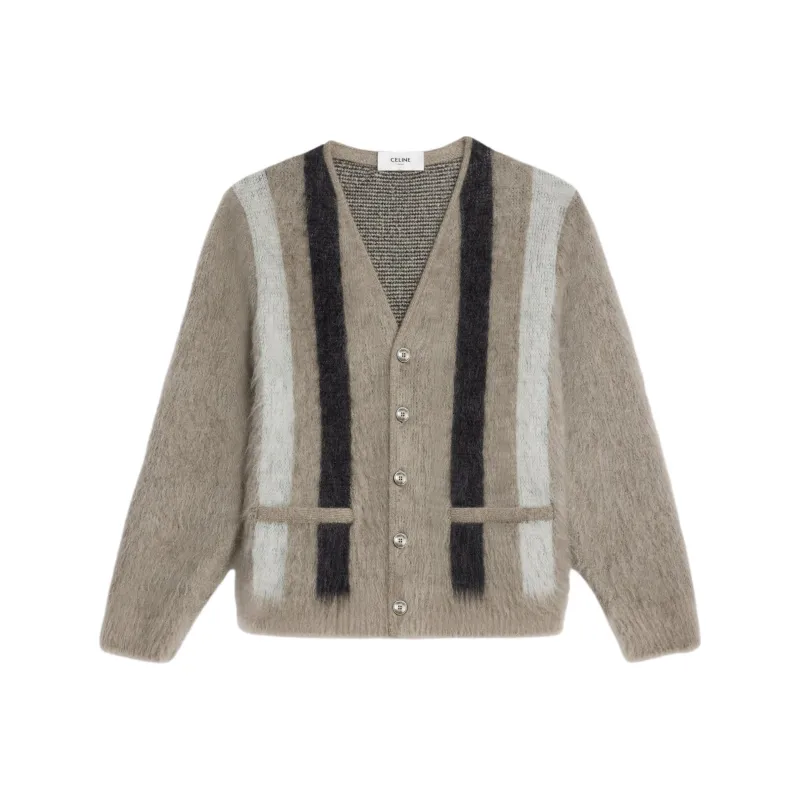 CELINE Cardigan In Brushed Mohair-0