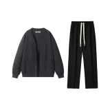 Gray Top+117 Black Pants