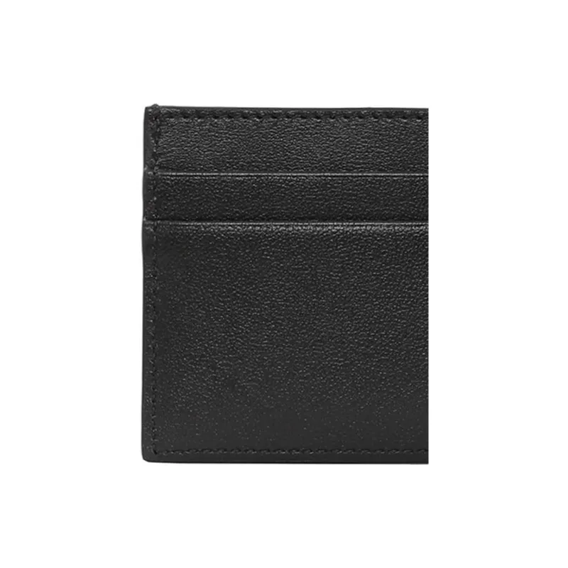 Valentino GARAVANI Leather Card Holder Men's Black & Beige-3