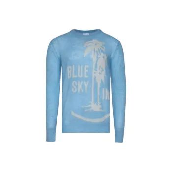 Blue Sky Inn Palm Print Mohair Jumper
