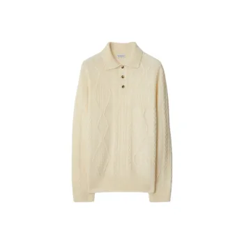Burberry Aran Knitted Polo Shirt