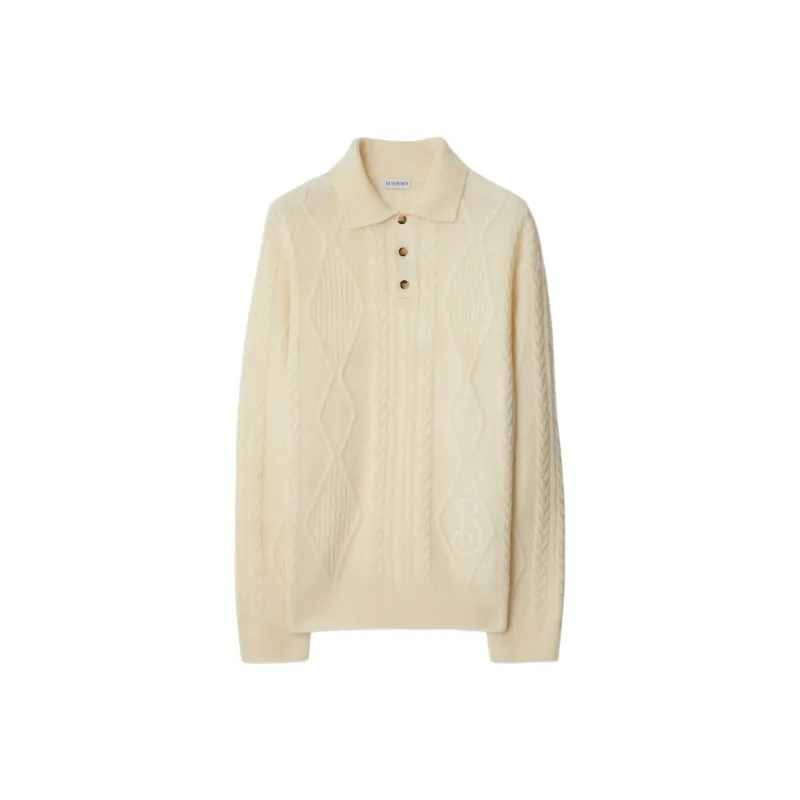 Burberry Aran Knitted Polo Shirt-0