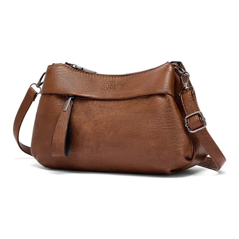 JOSINY Synthetic Leather Shoulder Bag Women's Knight Black/Misty Brown-9