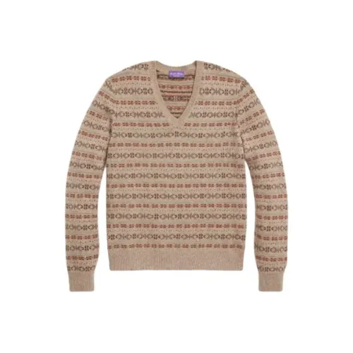 Polo Ralph Lauren Fair Isle Cashmere V-Neck Sweater Sweater Men's Taupe