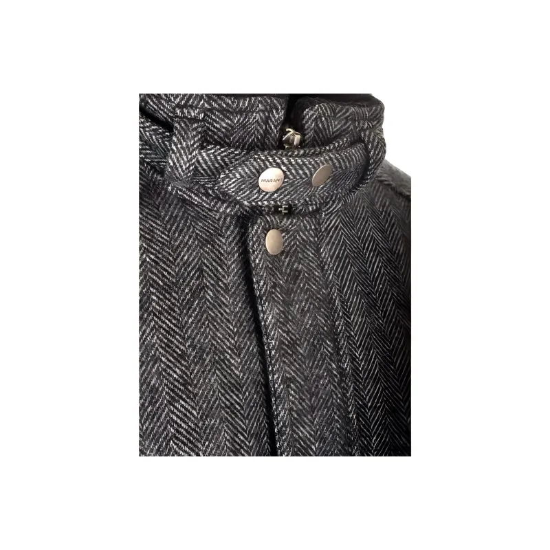 ISABEL MARANT High Neck Buttoned Bomber Jacket-2