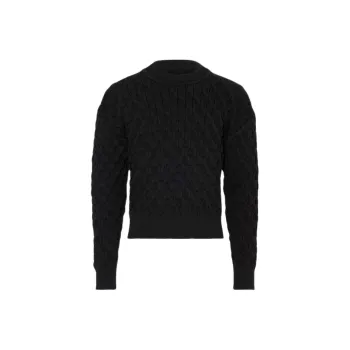 Jacquemus Le Pull Torsade Honeycomb Sweater Men's Black
