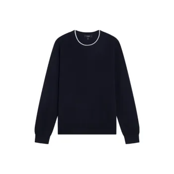 THEORY Sweaters Men Dark Blue/White