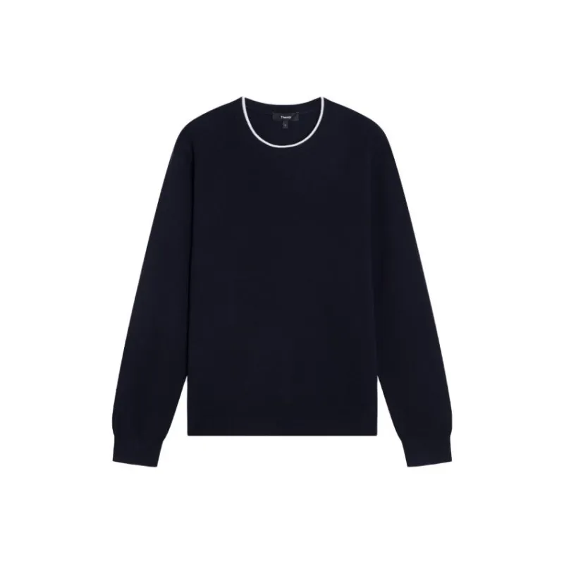THEORY Sweaters Men Dark Blue/White-0