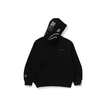 A BATHING APE Shark Logo Relaxed Fit Pullover Hoodie