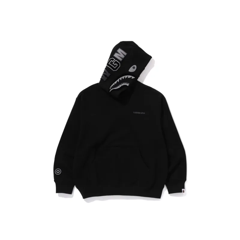 Bape Shark Logo Relaxed Fit Pullover Hoodie-0