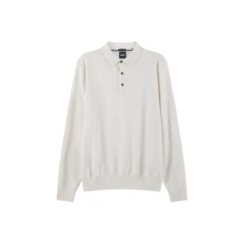 HUGO BOSS Logo embroidered Virgin Wool Polo Shirt