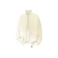 [Knitted Fabric Cardigan]Ecru (Solid Color)