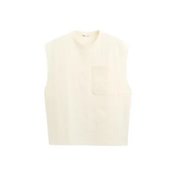 ZARA Tank Tops Men's Gray White