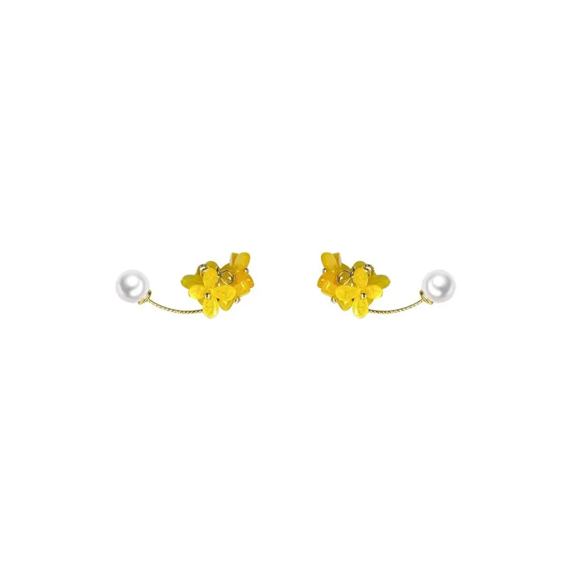 JKEM 925 Sterling Silver Needle Stud Earrings Women's-0