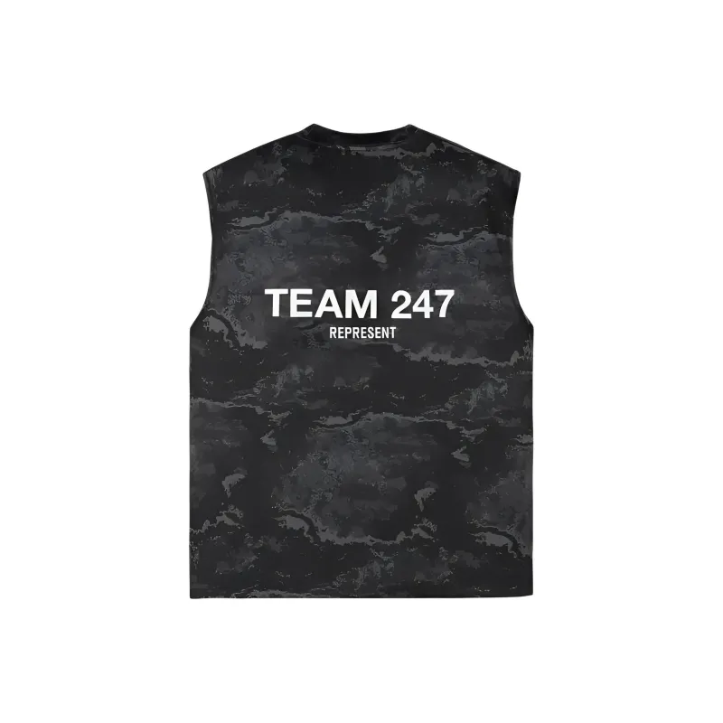 REPRESENT Team 247 Oversized Tank Tank Tops Men's Black-1