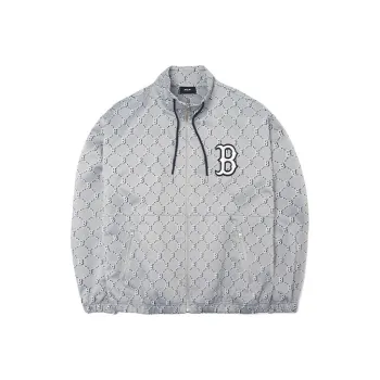 MLB Boston Red Sox Jackets Men Light Gray