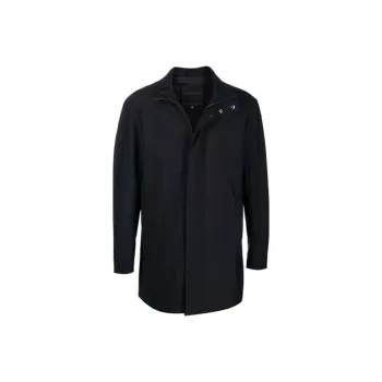 EMPORIO ARMANI High Neck Zipped Mid Length Coat