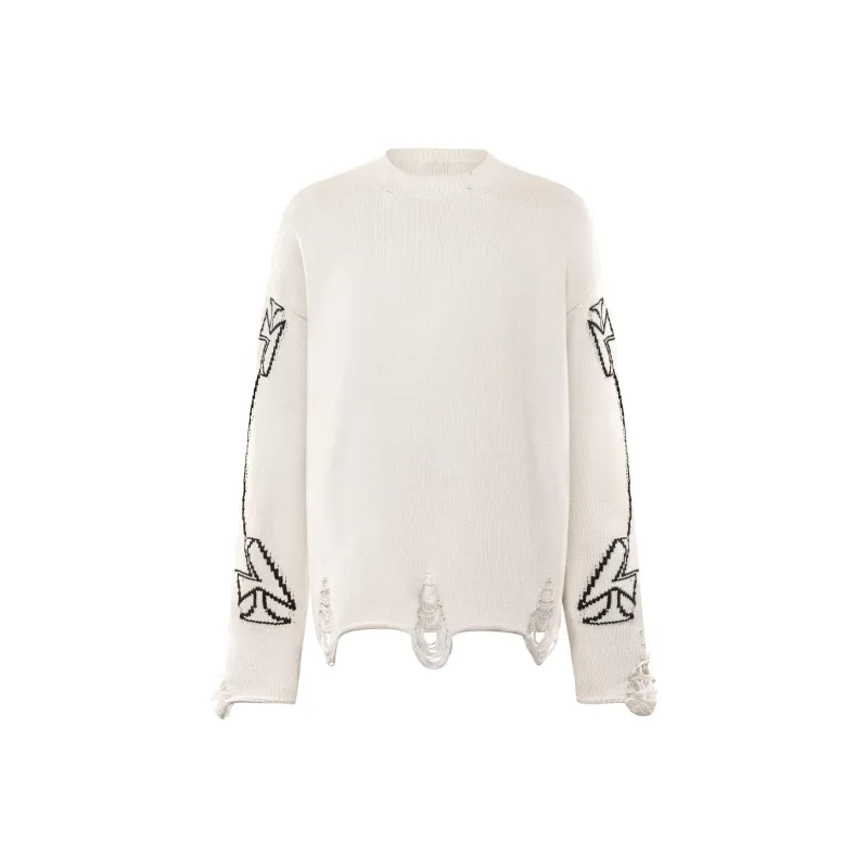 Askyurself Crew Neck Sweaters Unisex Ivory-0