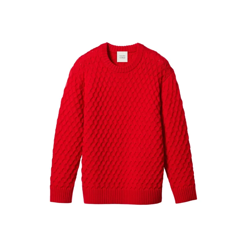 CALVIN KLEIN Spring Festival Red Magenta Sweater Men's-2