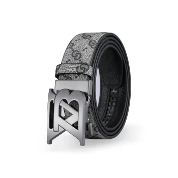 FORTEI Boyfriend, Cow Leather Belts Men's Vintage Blue Width 3.5cm Gift Box Set
