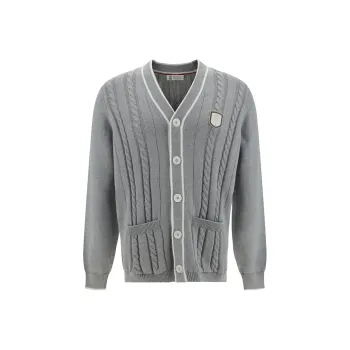 Brunello Cucinelli Cable knit Cotton Cardigan
